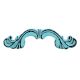 Turquoise Distressed Iron Bow Wardrobe Handle